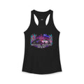 Women's Black  Racerback Raccecar Tank