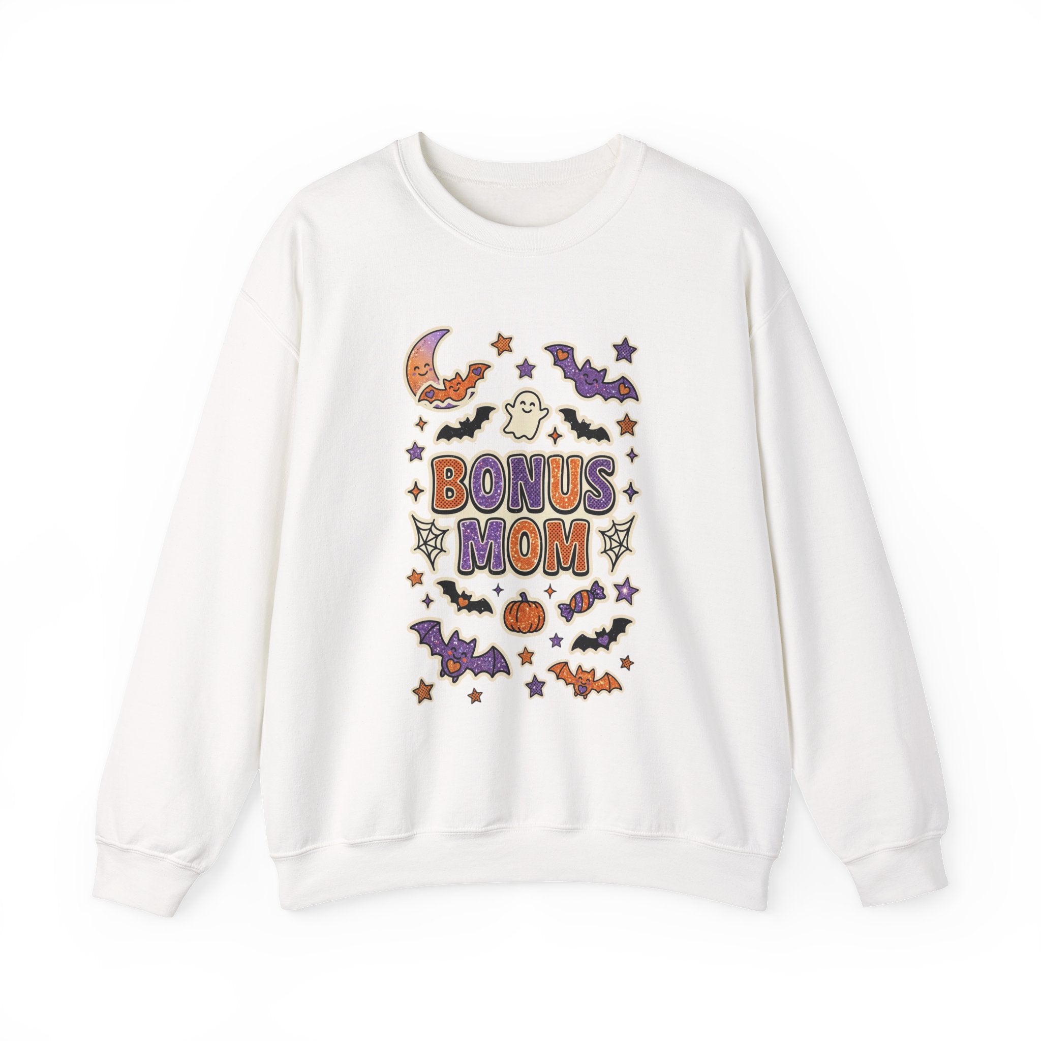 Bonus Mom Crewneck Sweatshirt | Halloween Family Shirts, Matching Spooky Name Design