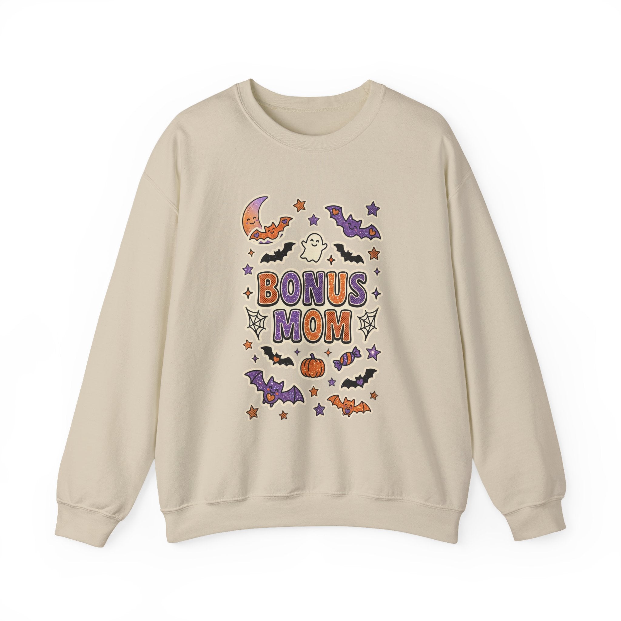 Bonus Mom Crewneck Sweatshirt | Halloween Family Shirts, Matching Spooky Name Design