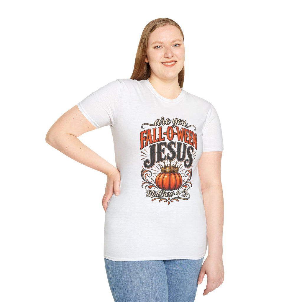 Fall-O-Ween Jesus T-Shirt — Funny Christian Pumpkin Fall Tee