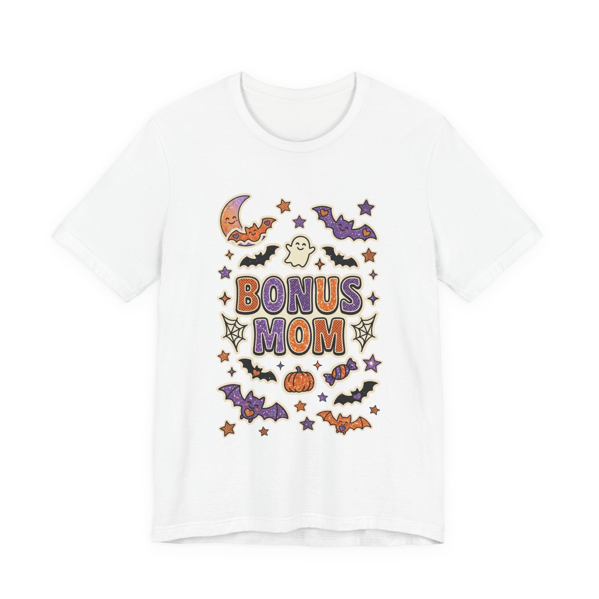 Bonus Mom Halloween Tee | Matching Family Shirts, Ghosts Bats Pumpkins