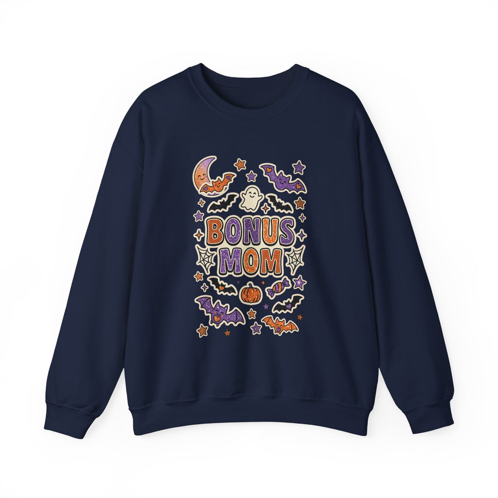 Bonus Mom Crewneck Sweatshirt | Halloween Family Shirts, Matching Spooky Name Design