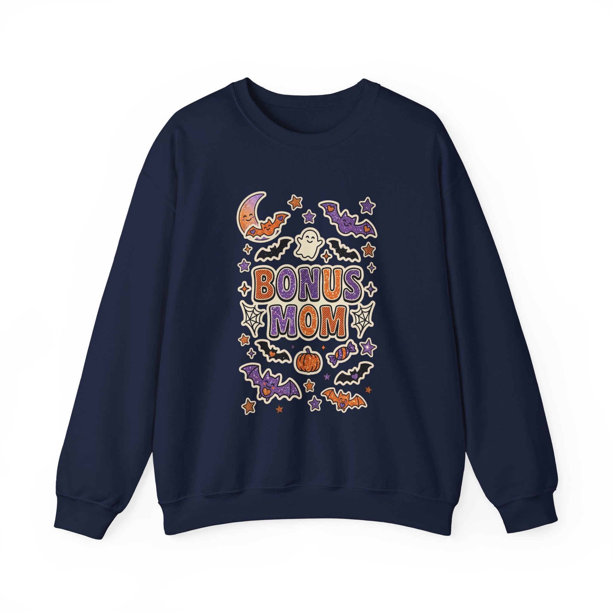 Bonus Mom Crewneck Sweatshirt | Halloween Family Shirts, Matching Spooky Name Design