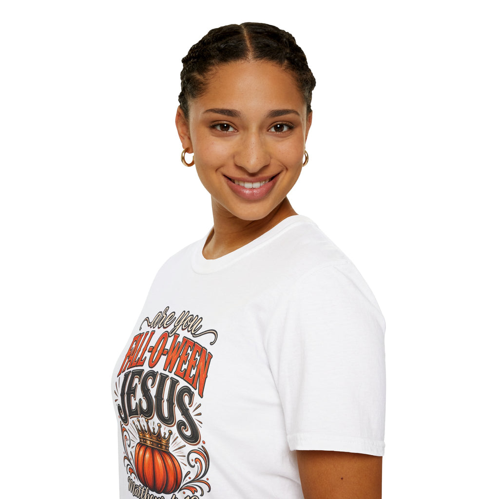 Fall-O-Ween Jesus T-Shirt — Funny Christian Pumpkin Fall Tee