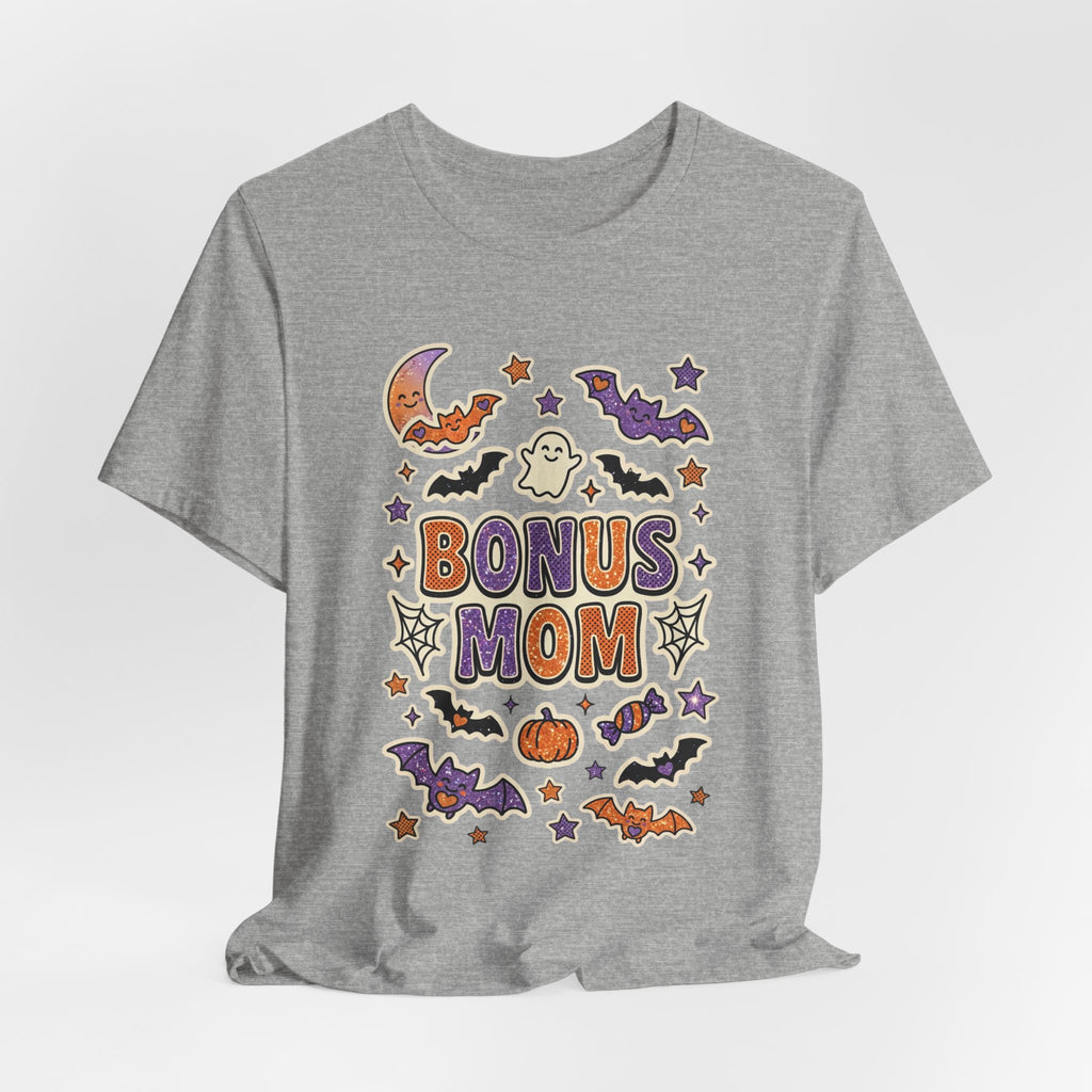 Bonus Mom Halloween Tee | Matching Family Shirts, Ghosts Bats Pumpkins