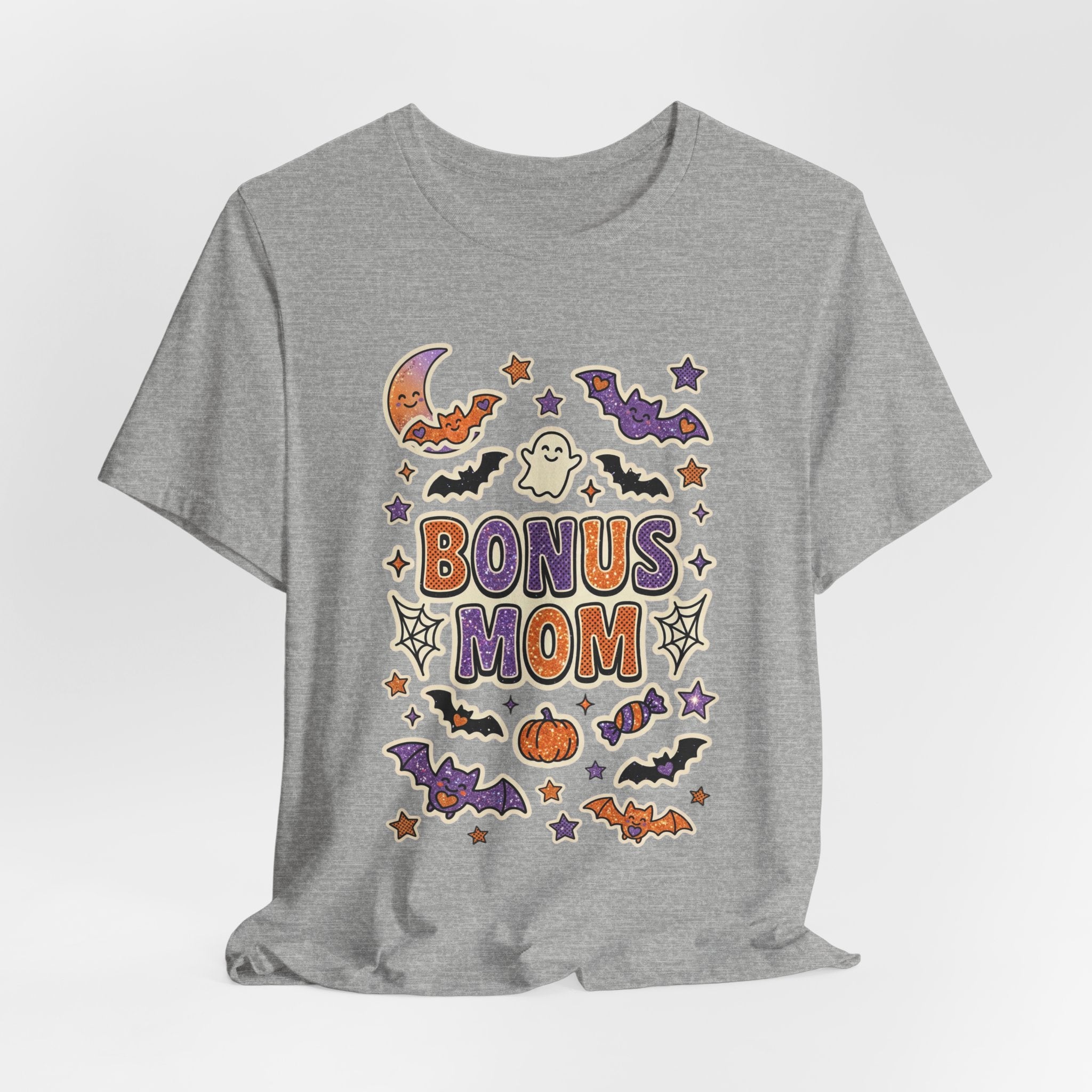 Bonus Mom Halloween Tee | Matching Family Shirts, Ghosts Bats Pumpkins