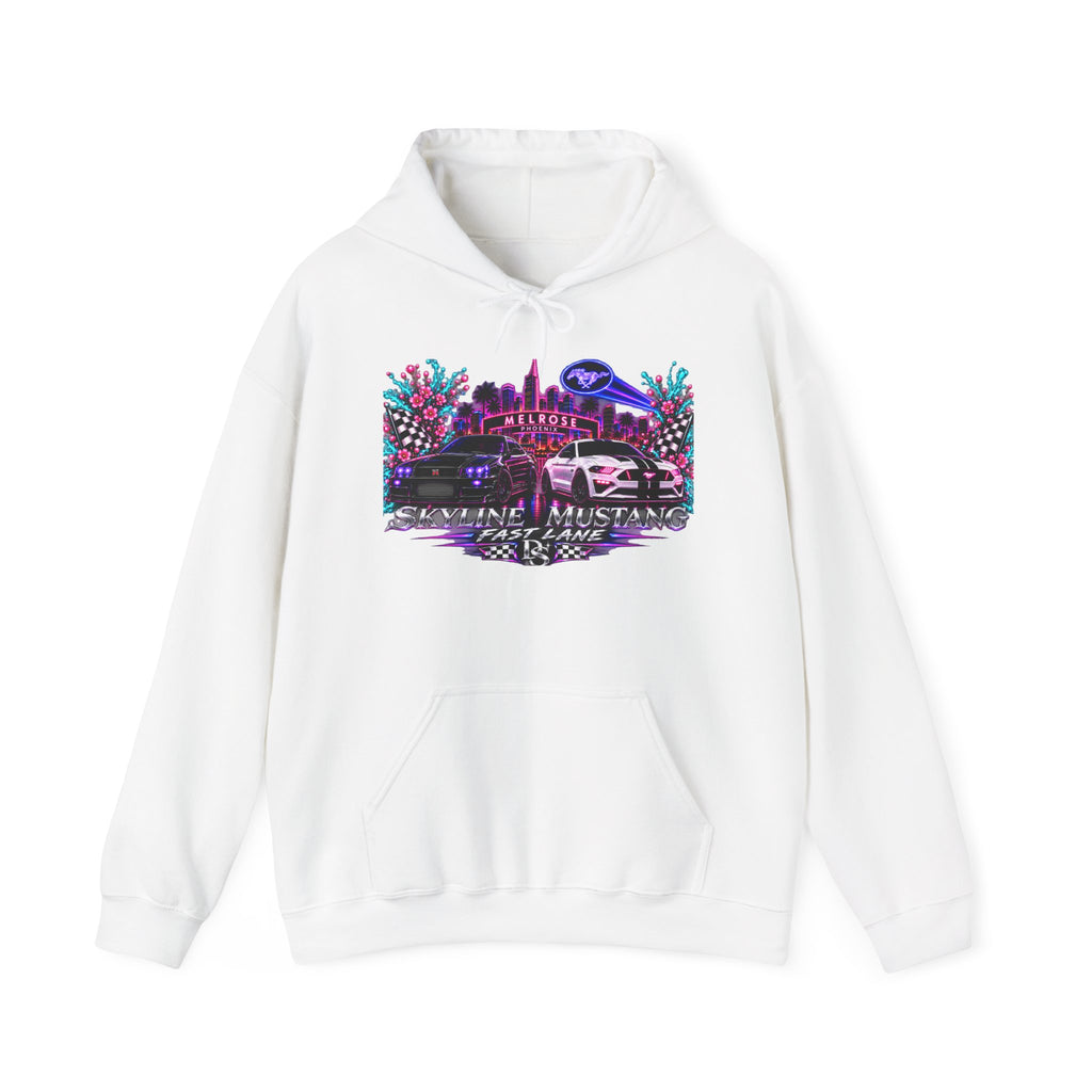 Retro Cybercar Hoodie — "Hit the Gas" Neon Vaporwave Streetwear