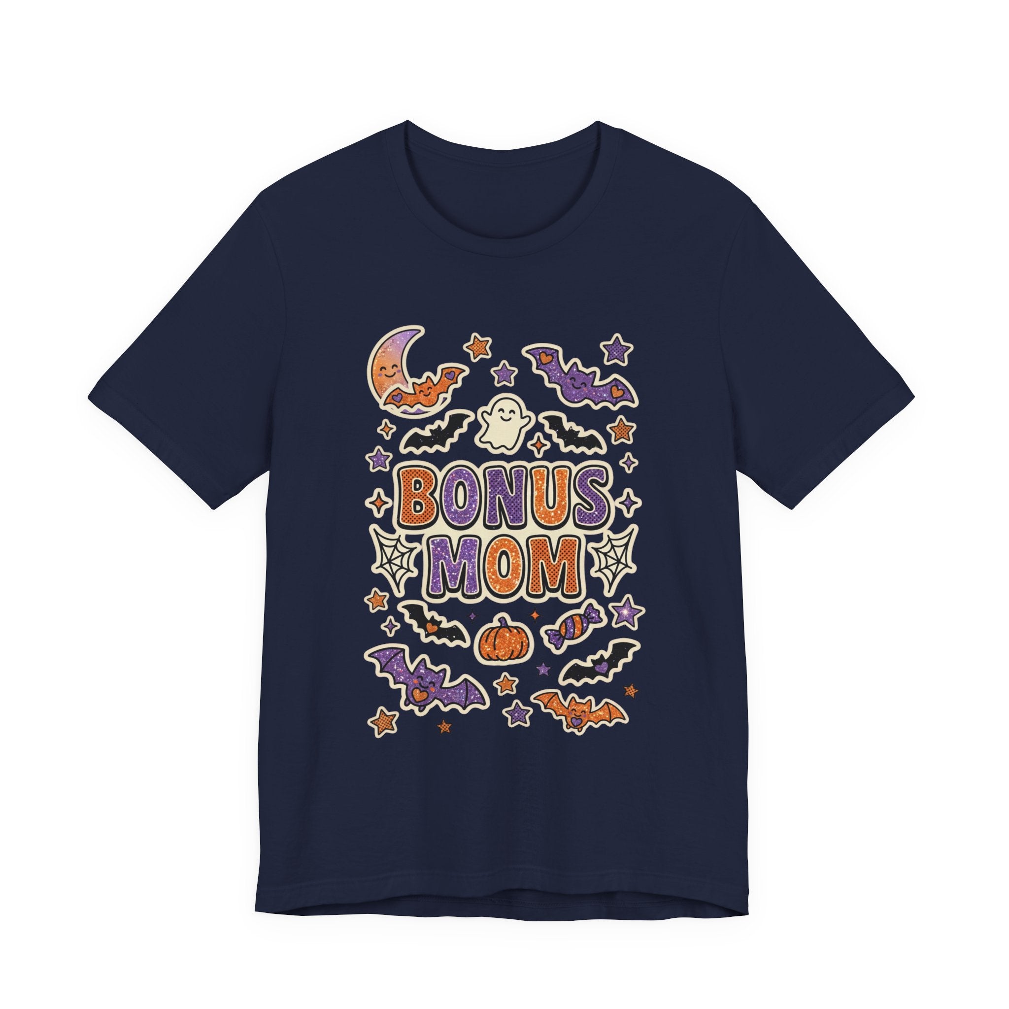 Bonus Mom Halloween Tee | Matching Family Shirts, Ghosts Bats Pumpkins