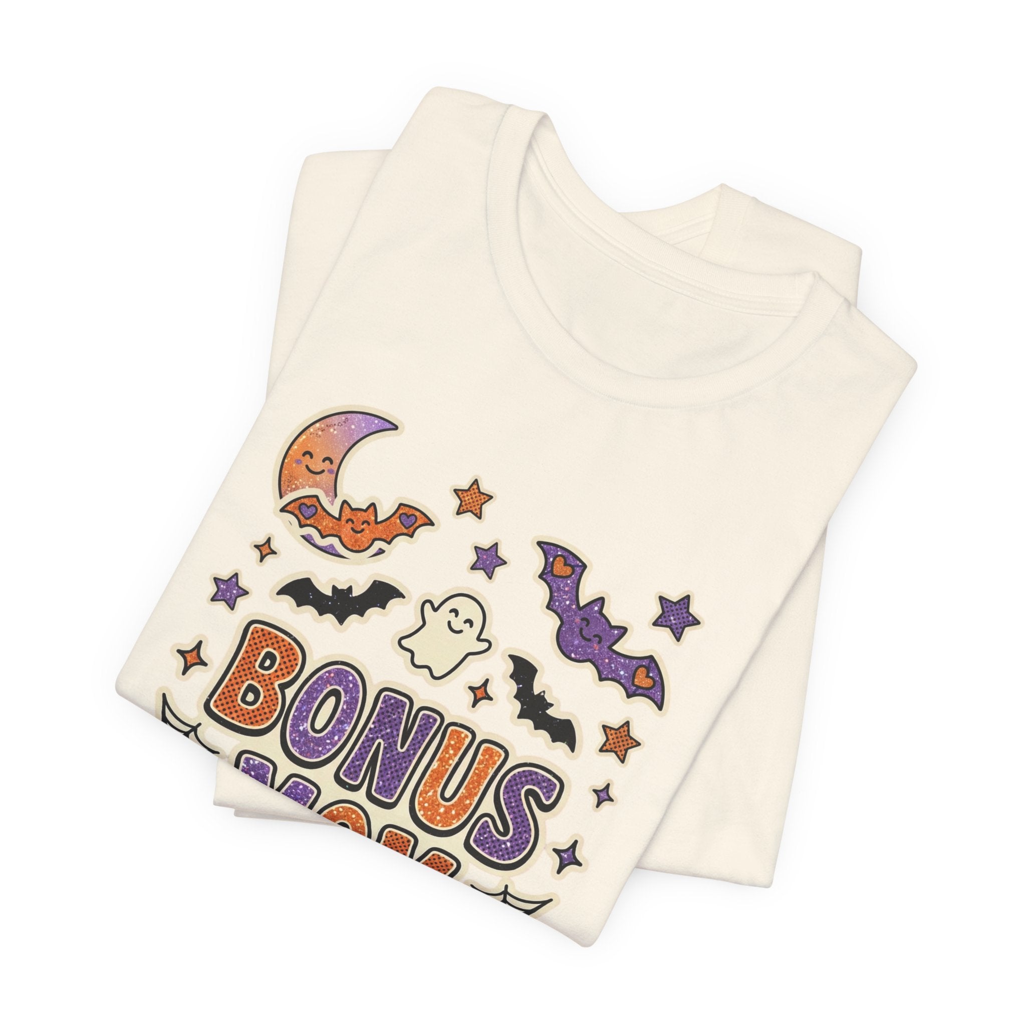 Bonus Mom Halloween Tee | Matching Family Shirts, Ghosts Bats Pumpkins