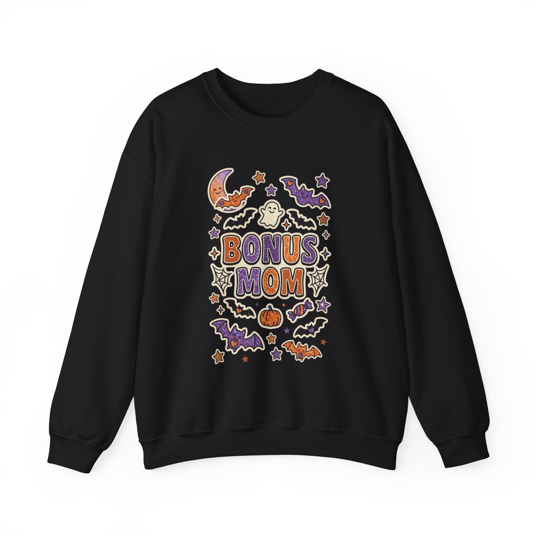 Bonus Mom Crewneck Sweatshirt | Halloween Family Shirts, Matching Spooky Name Design