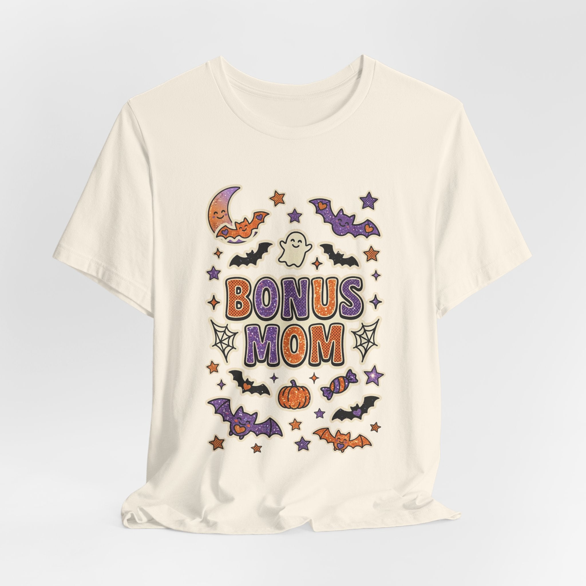 Bonus Mom Halloween Tee | Matching Family Shirts, Ghosts Bats Pumpkins