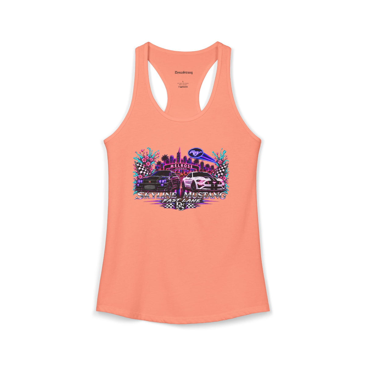 Women's Black  Racerback Raccecar Tank