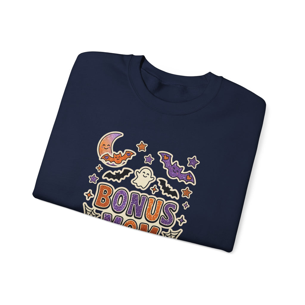 Bonus Mom Crewneck Sweatshirt | Halloween Family Shirts, Matching Spooky Name Design