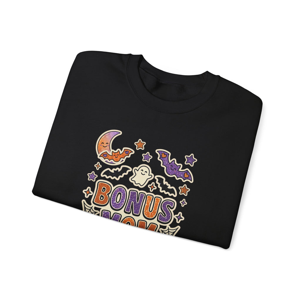 Bonus Mom Crewneck Sweatshirt | Halloween Family Shirts, Matching Spooky Name Design