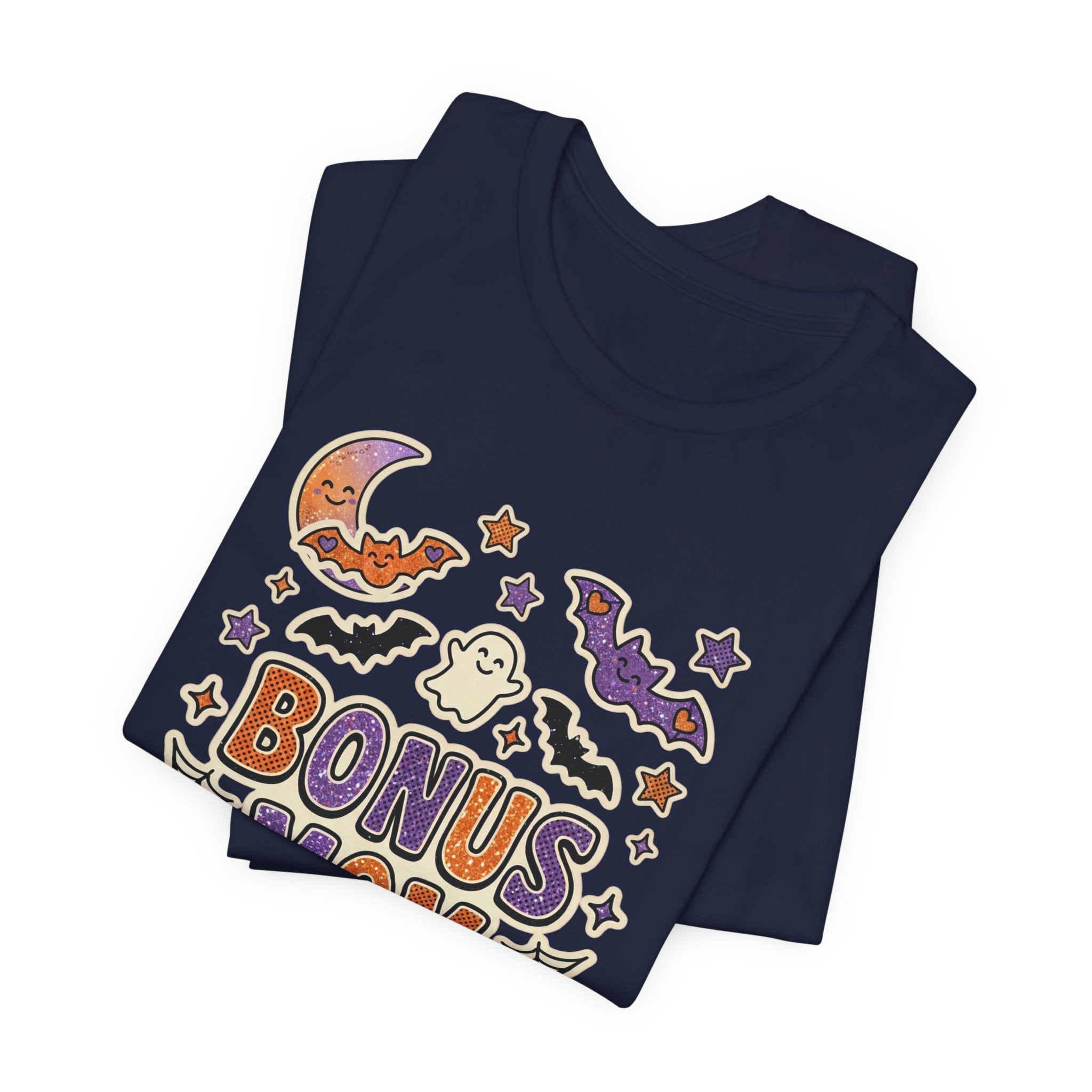 Bonus Mom Halloween Tee | Matching Family Shirts, Ghosts Bats Pumpkins
