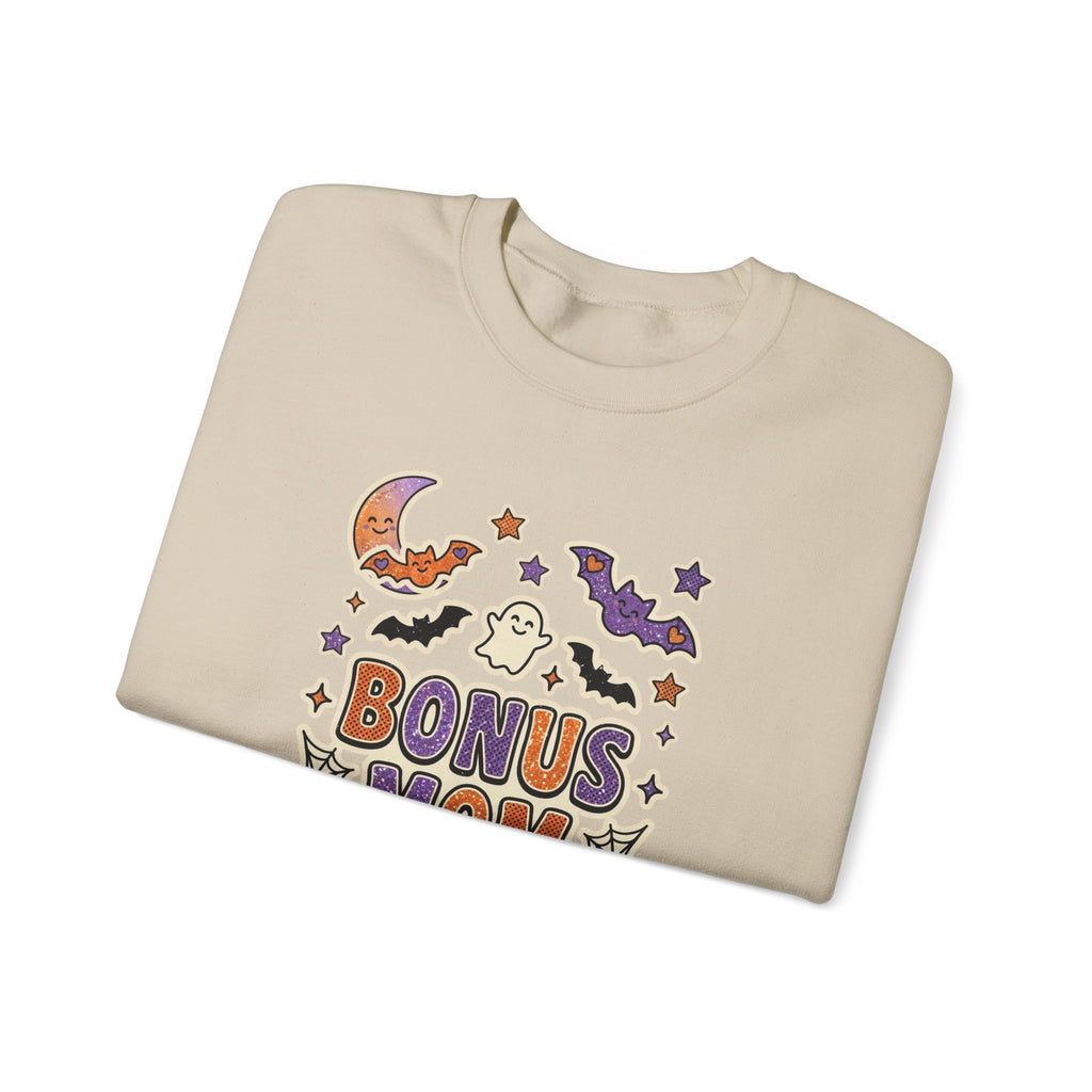 Bonus Mom Crewneck Sweatshirt | Halloween Family Shirts, Matching Spooky Name Design