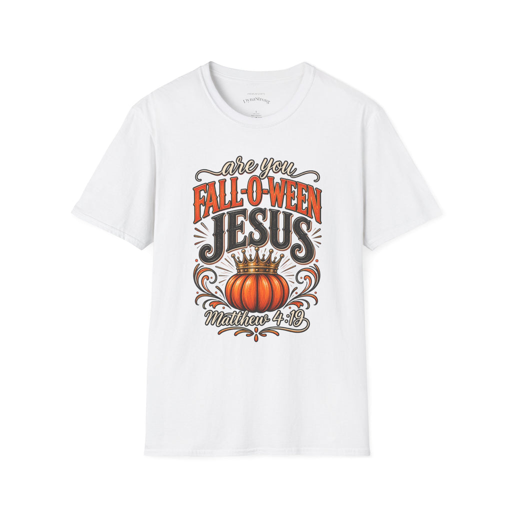 Fall-O-Ween Jesus T-Shirt — Funny Christian Pumpkin Fall Tee