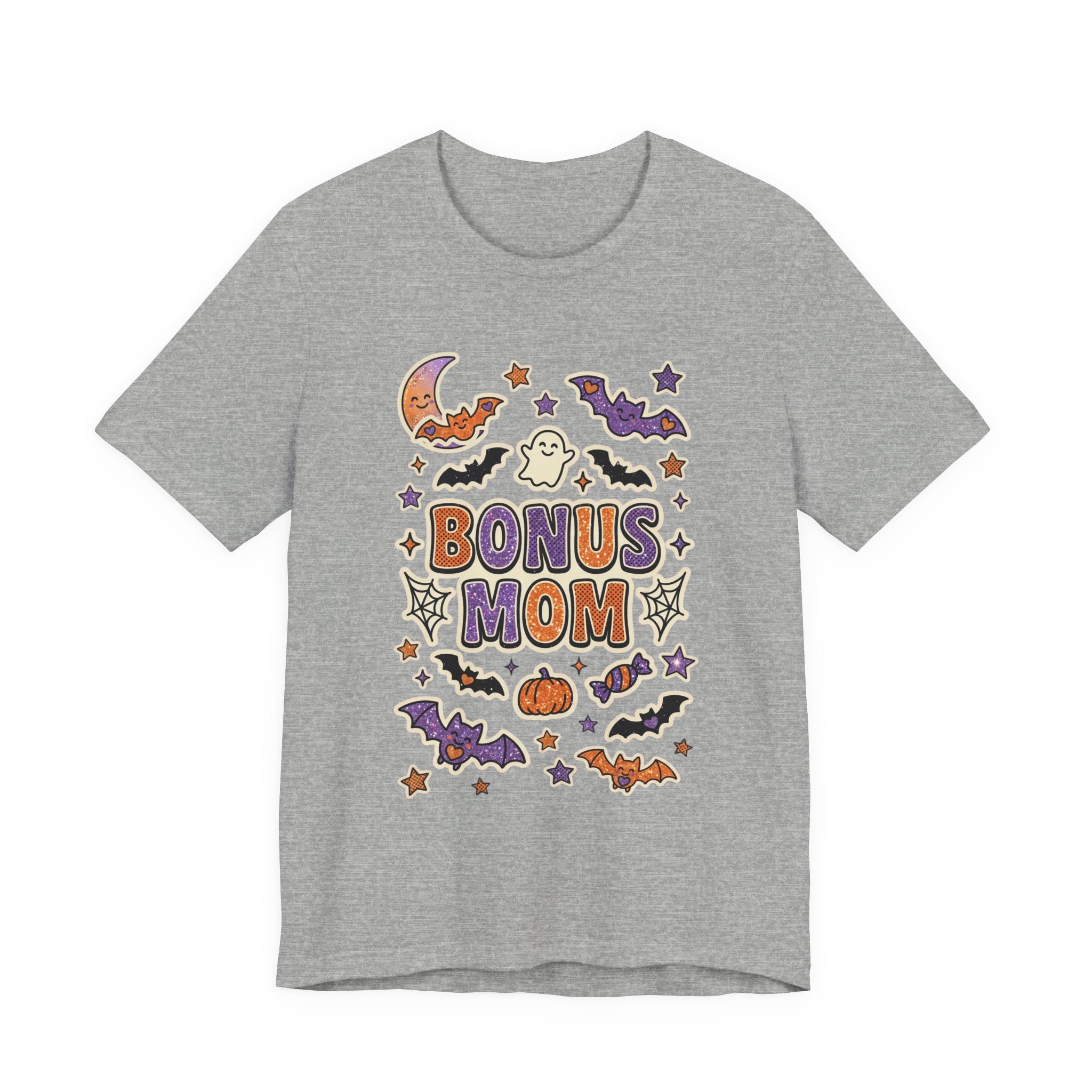 Bonus Mom Halloween Tee | Matching Family Shirts, Ghosts Bats Pumpkins