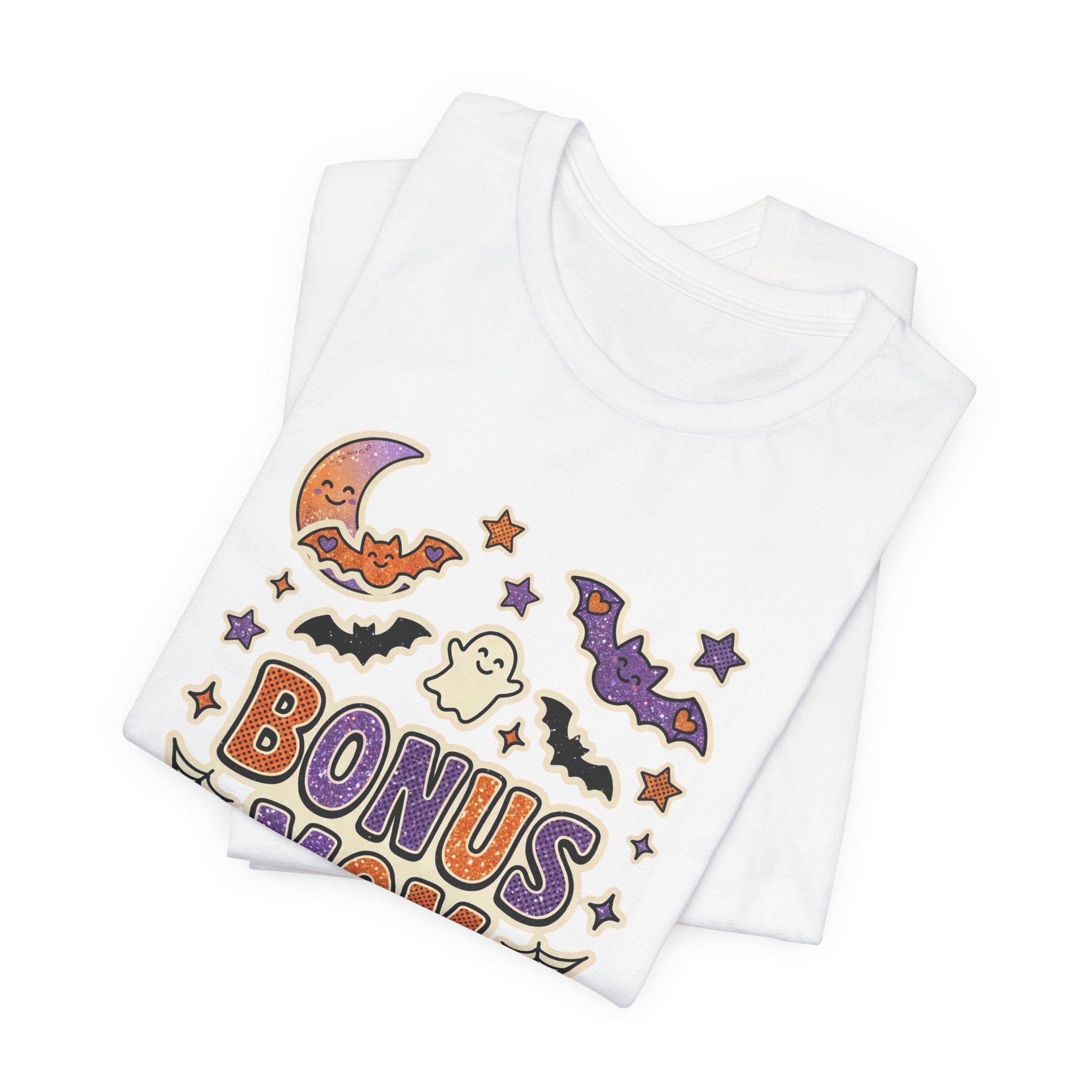 Bonus Mom Halloween Tee | Matching Family Shirts, Ghosts Bats Pumpkins
