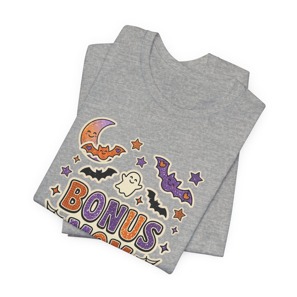 Bonus Mom Halloween Tee | Matching Family Shirts, Ghosts Bats Pumpkins