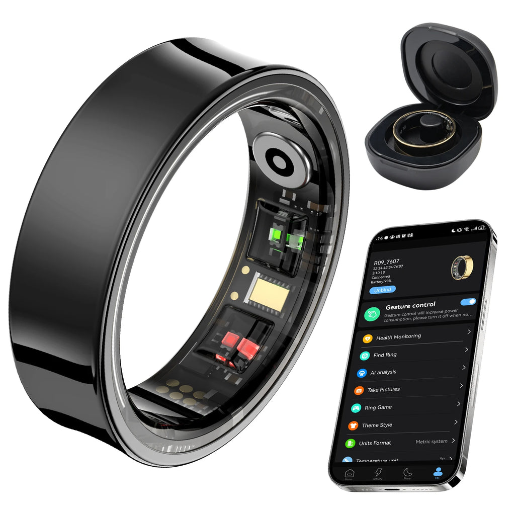 Smart Ring Premium Temperature Remote Control Sports Sleep Health Fitness Fasion Ring for Samsung Ios Phone for Woman Man