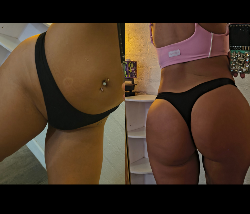 Women's Black Cotton Thong - No Show Low Rise Underwear